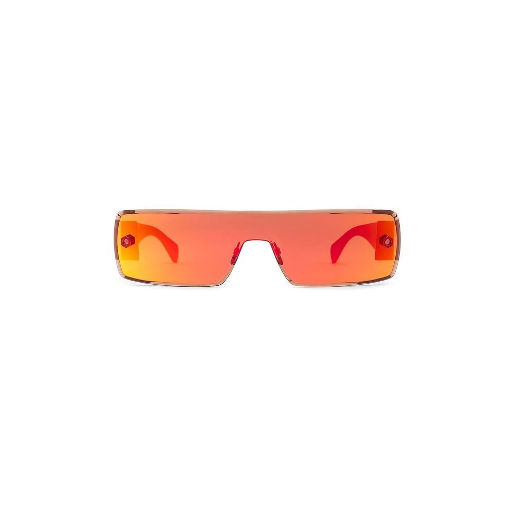 ALAIA Rectangular Sunglasses in Red metallic metal mirror designed - Picture 2 of 12